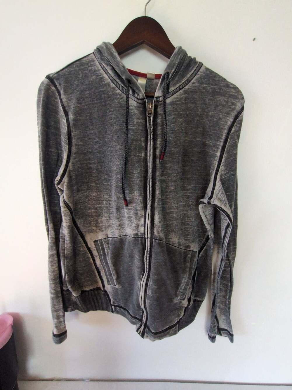Green Tea Women's Mineral Wash Full-Zip Hoodie.